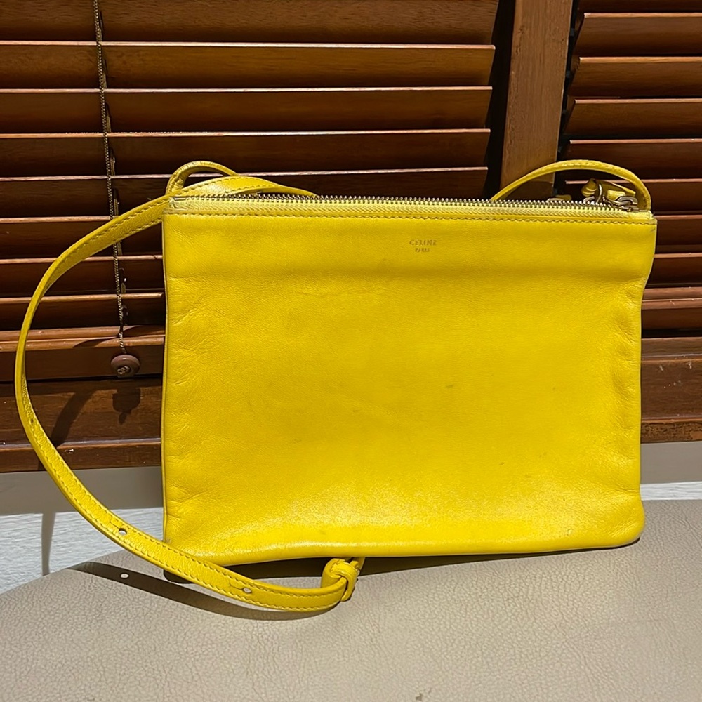 Celine Trio Bag Yellow Large